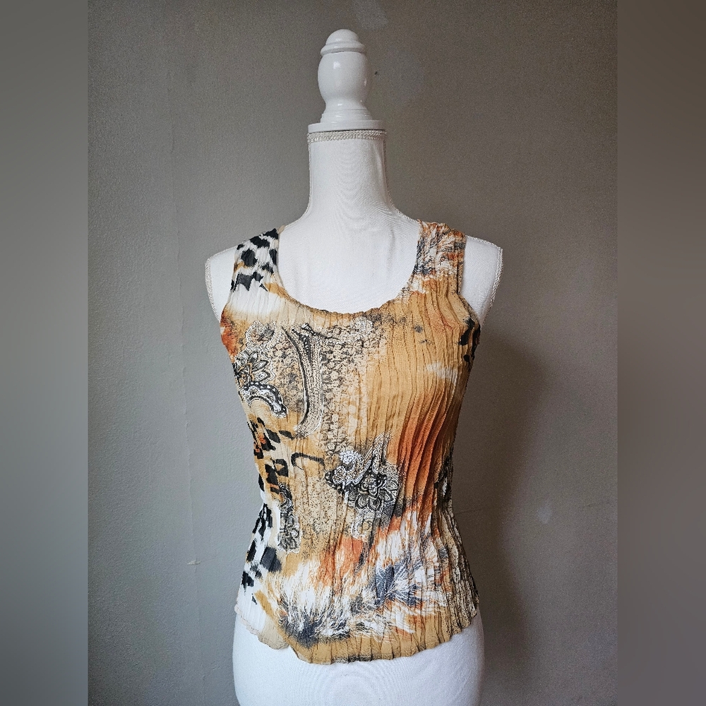 Sleeveless Animal Print Top